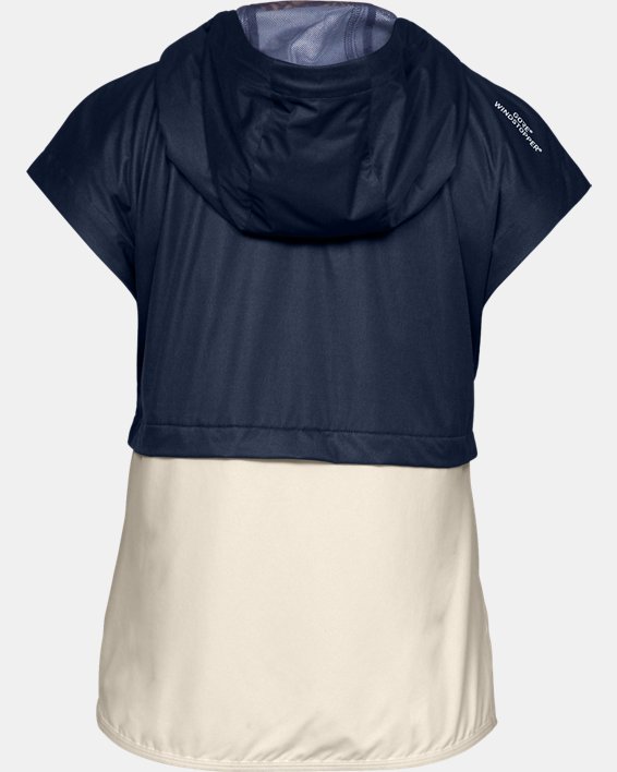 Women's UA Unstoppable GORE® WINDSTOPPER® Hooded Vest, Blue, pdpMainDesktop image number 4